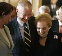 Madeleine Albright and Zbigniew Brzezinski