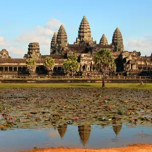 Angkor Wat, the front side of the main complex, photographed in the late afternoon Credit: Bjørn Christian Tørrissen