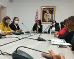 women in a meeting