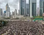 Demonstrators gather in Hong Kong 