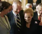 Madeleine Albright and Zbigniew Brzezinski