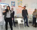 Jordanian university students participate in interactive civic education sessions as part of NDI’s “Ana Usharek” (I Participate) program. 