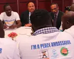 Men around a table