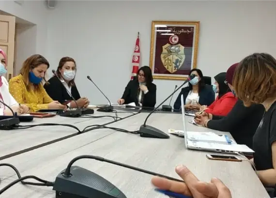 women in a meeting