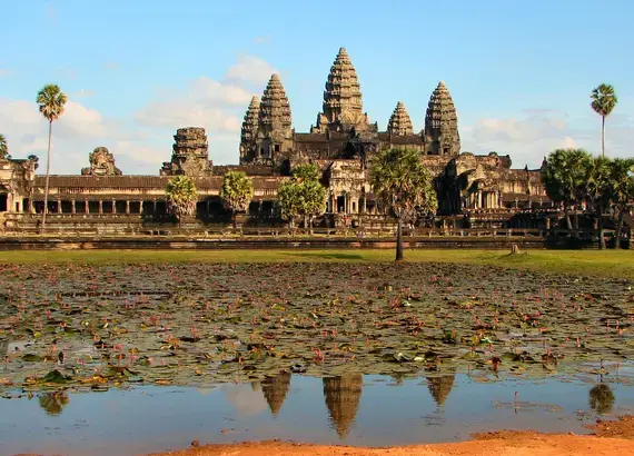Angkor Wat, the front side of the main complex, photographed in the late afternoon Credit: Bjørn Christian Tørrissen
