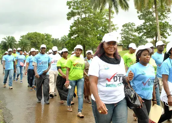 March for civic and voter education in Liberia