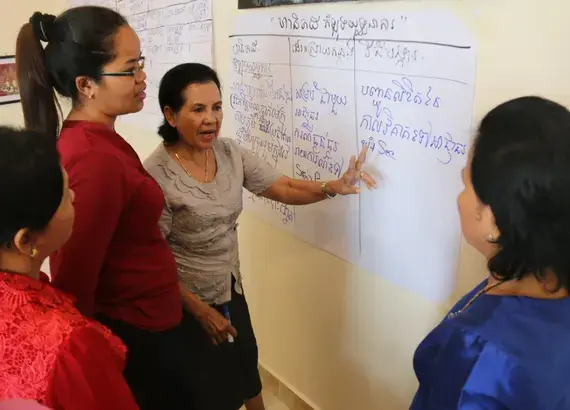CNRP representatives collaborate in SILAKA's Training of Trainers, held February 7th-12th in Phnom Penh