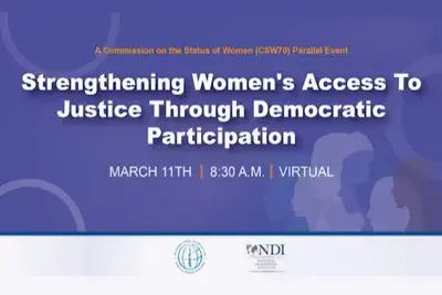 International Women’s Day: Strengthening Women’s Access to Justice through Democratic Participation