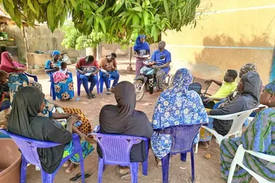 Neighborhood-based discussion on preventing violent extremism in Tengrela on February 13, 2023