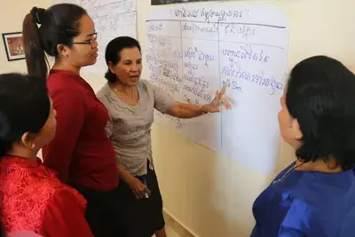 CNRP representatives collaborate in SILAKA&#039;s Training of Trainers, held February 7th-12th in Phnom Penh