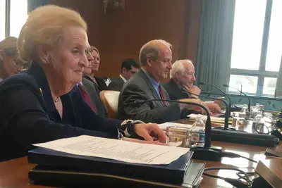 Madeleine K. Albright testifies before Senate hearing on democracy assistance